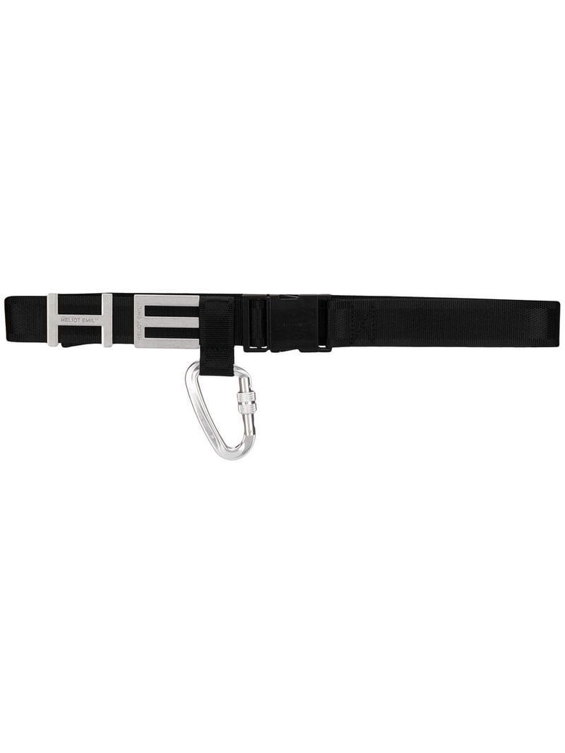 小物 HELIOT EMIL small LOGO belt H E Letters Heliot Style Emil Metal Carabiner Silver Buckle