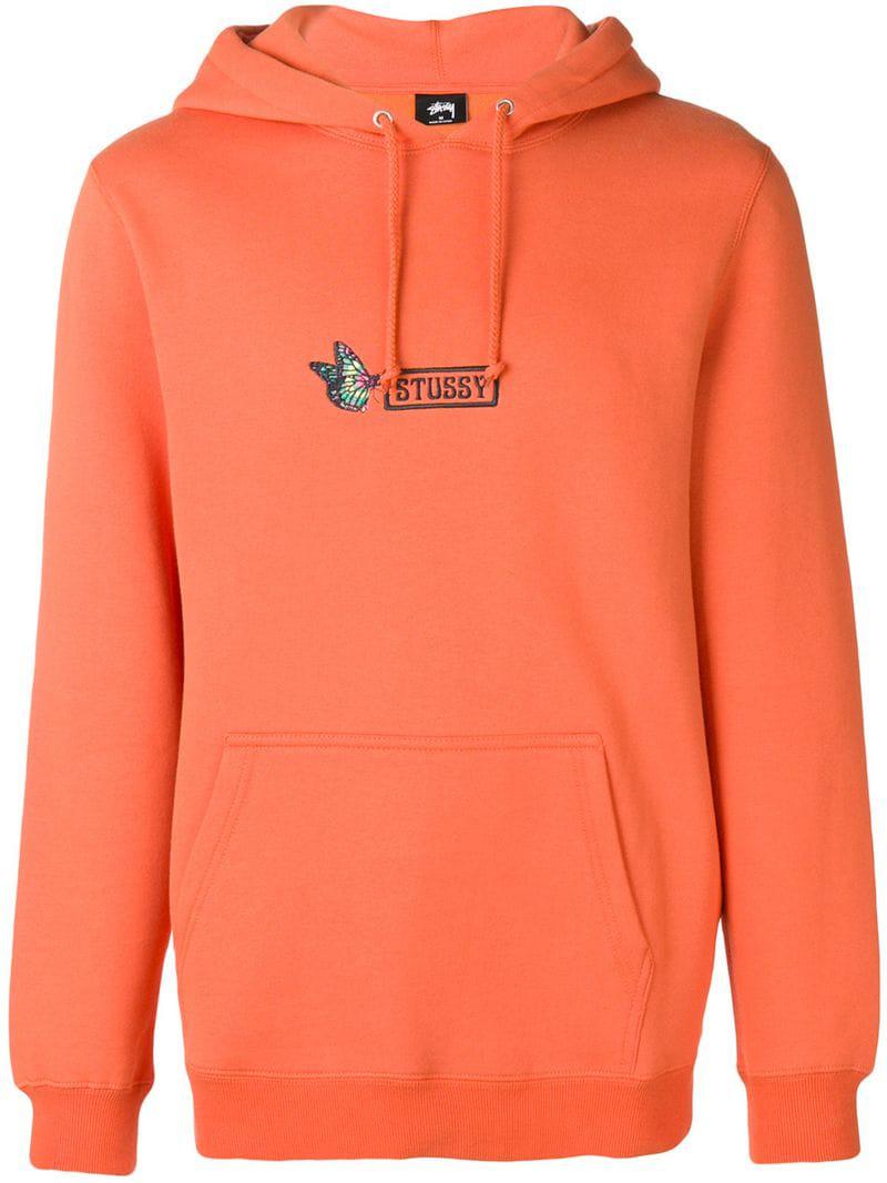 Sudadera con logo de mariposa Stussy de Algodón de color Amarillo para  hombre | Lyst
