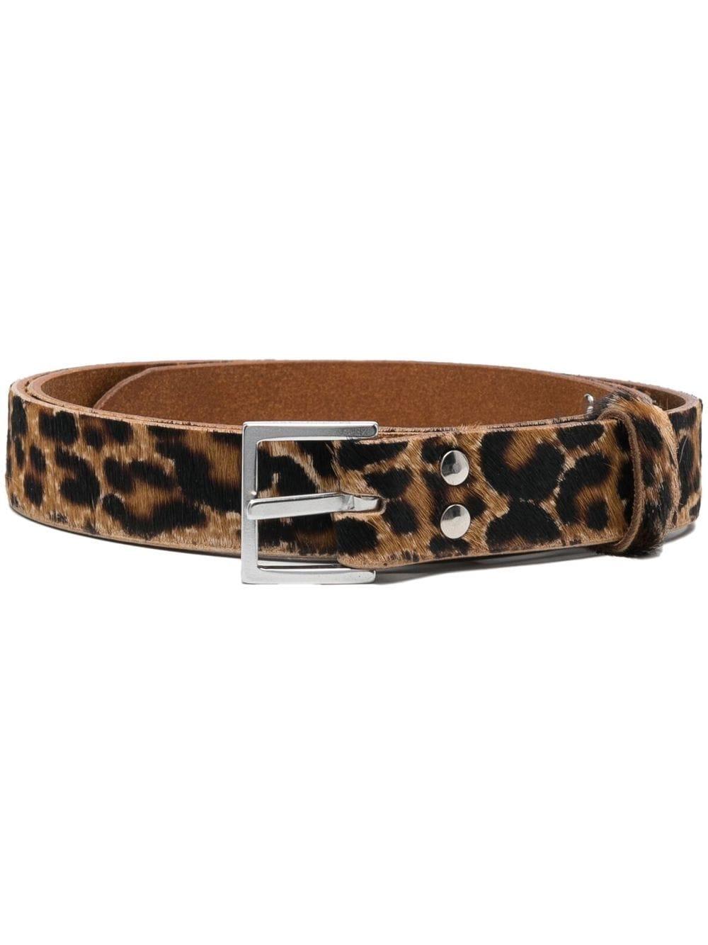 Martine Rose Cheetah-Print Calf-Hair Belt in Brown for Men | Lyst UK