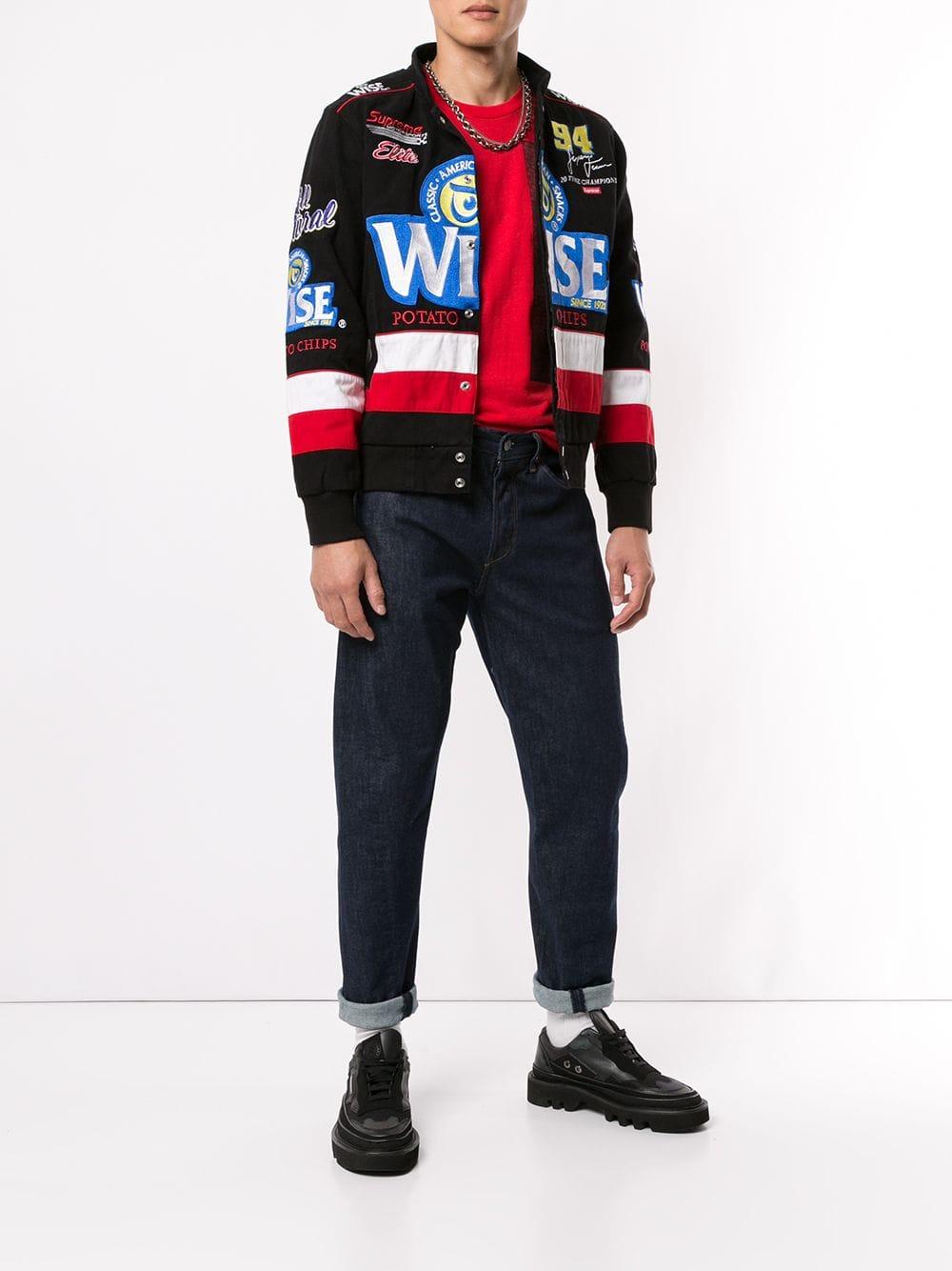 Supreme Cotton Wise Racing Jacket in Black for Men | Lyst
