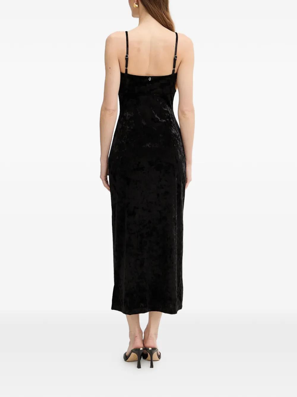 open lace back dress Enchanted Allure Velvet Corset Midi Dress