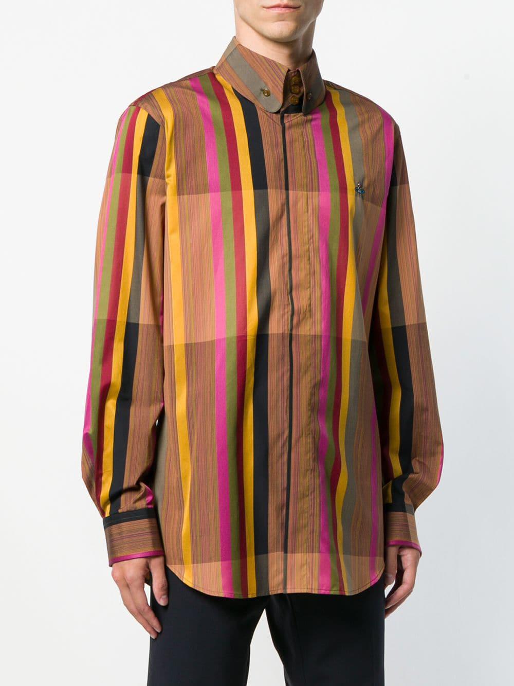 Vivienne Westwood Rug Stripes Krall Shirt in Pink for Men ...