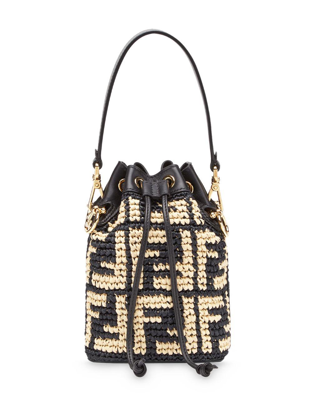 FENDI: Mon Tresor canvas bag - Black  Fendi mini bag 8BS010ANY3 online at
