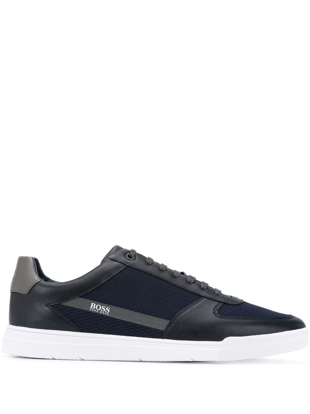 BOSS by HUGO BOSS Leather Cosmopool Tenn Sneakers in Blue for Men | Lyst