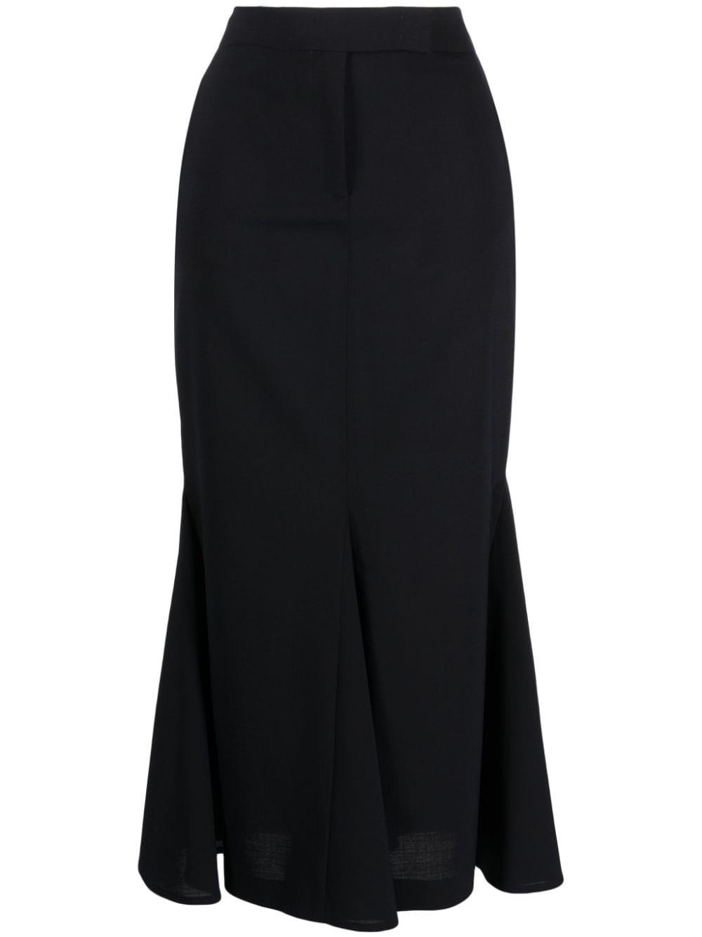 Pencil skirt flared hem cheap
