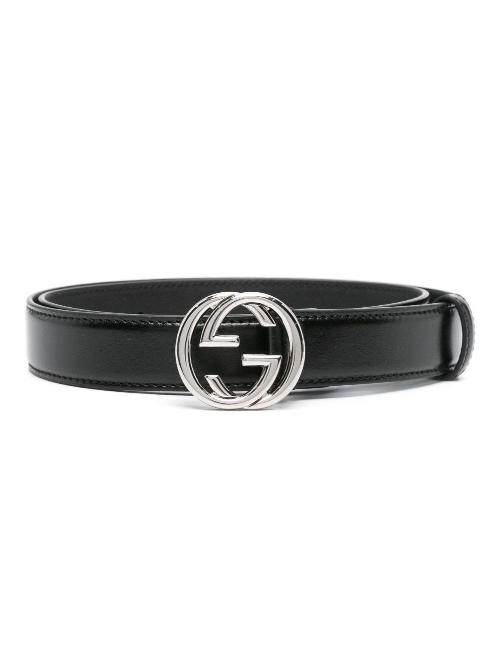 Gucci Interlocking G Leather Belt in Black Lyst UK