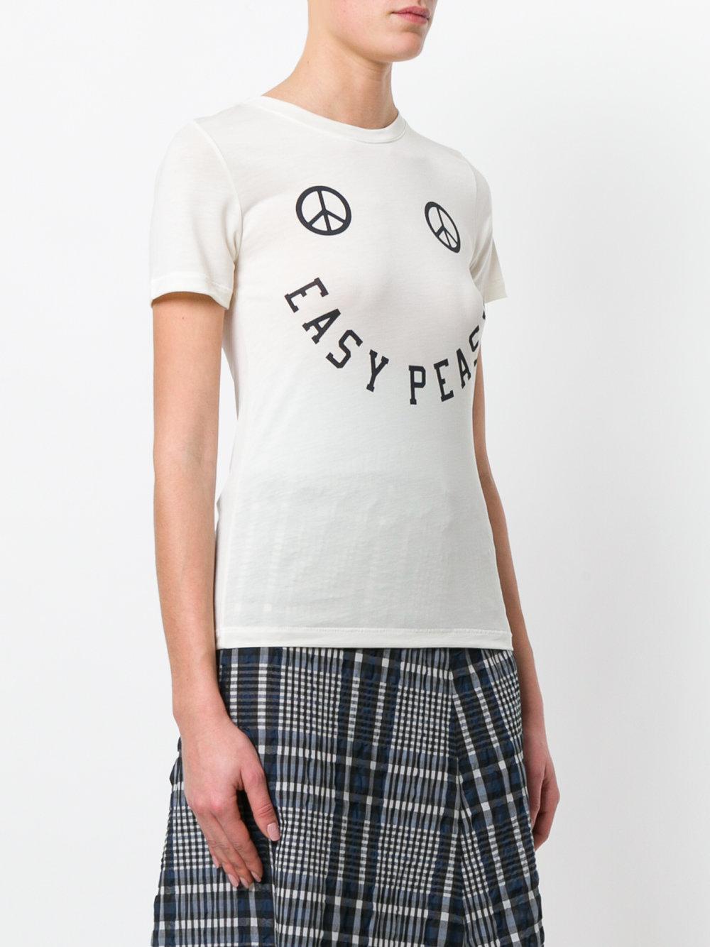 Ganni Easy Peasy T-shirt in White 