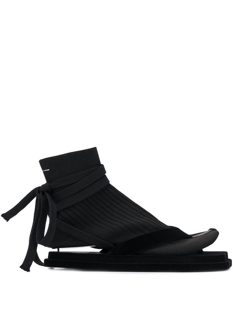 MM6 by Maison Martin Margiela Tabi Sock Sandals in Black - Lyst