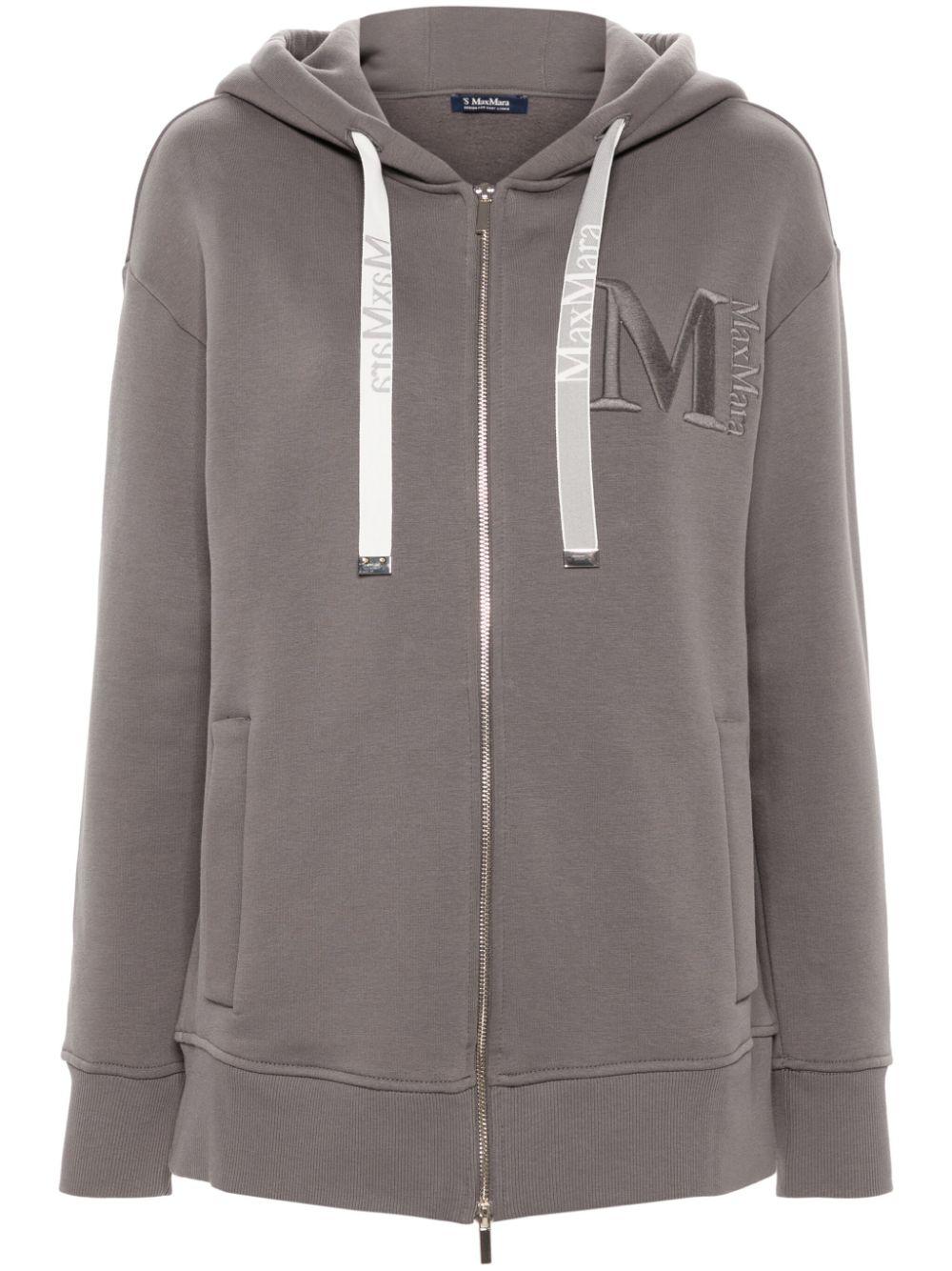 Chico3 MAX MARA 6113562 Max Mara Pecos Zip-up Hoodie in Gray | Lyst