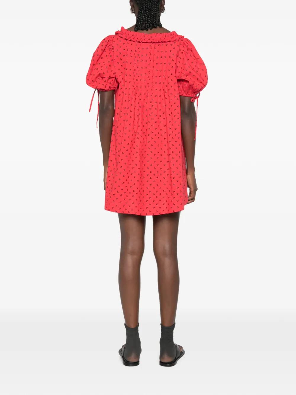 jemima mini dress red cherries DAMSON MADDER Jemima Cherry Mini Dress