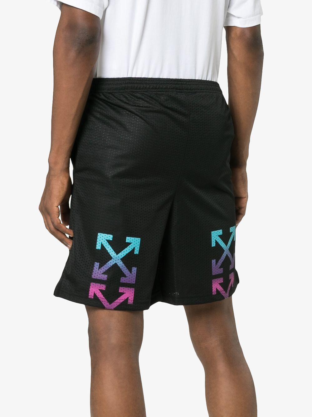 Pantalones cortos de malla con motivo degradado Off-White c/o Virgil Abloh  de hombre de color Negro | Lyst
