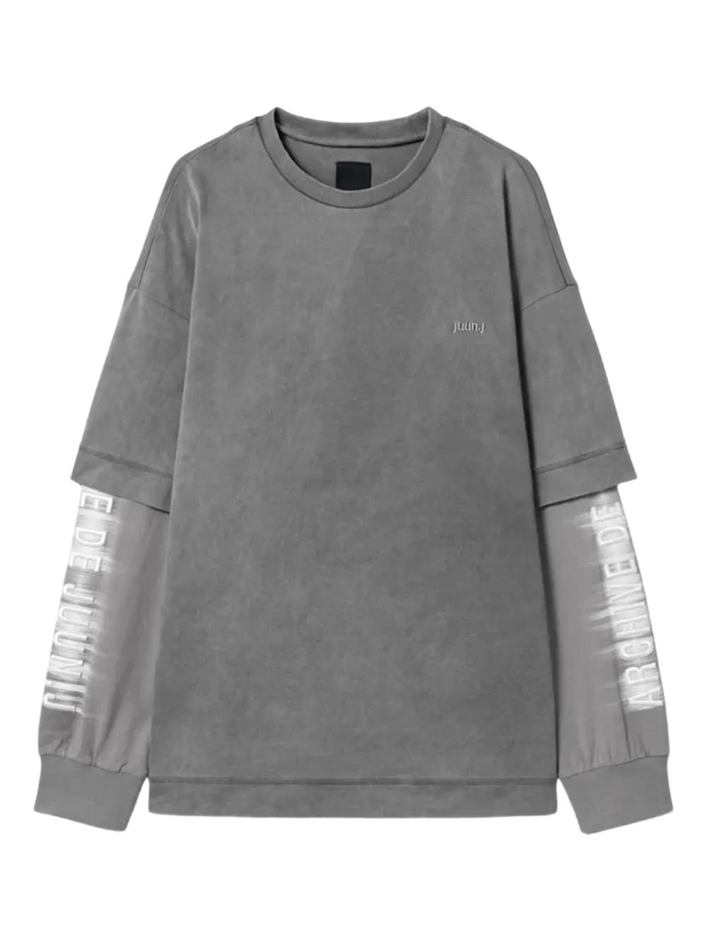 【関税込み】Juun.J ブラック New Dyeing 長袖Tシャツ Juun.J Long-sleeve t-shirts for Men | Online Sale up to 70