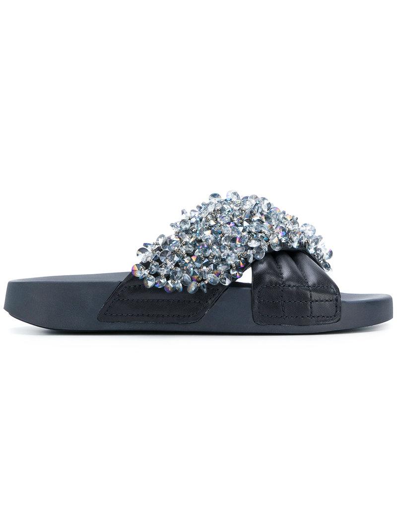 tory burch embellished slides