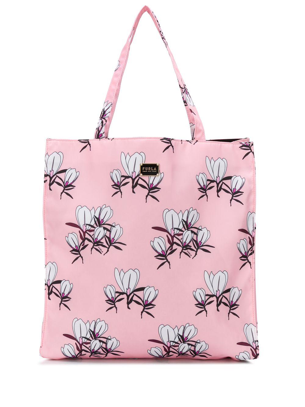 Furla Floral Tote Bag in Pink - Lyst