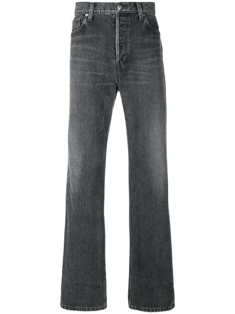 Balenciaga Denim Regular Fit Jeans in Grey (Gray) for Men | Lyst