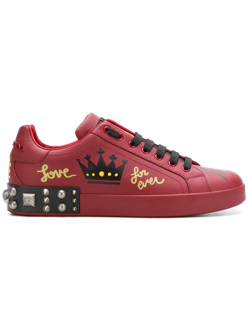 dolce gabbana red sneakers