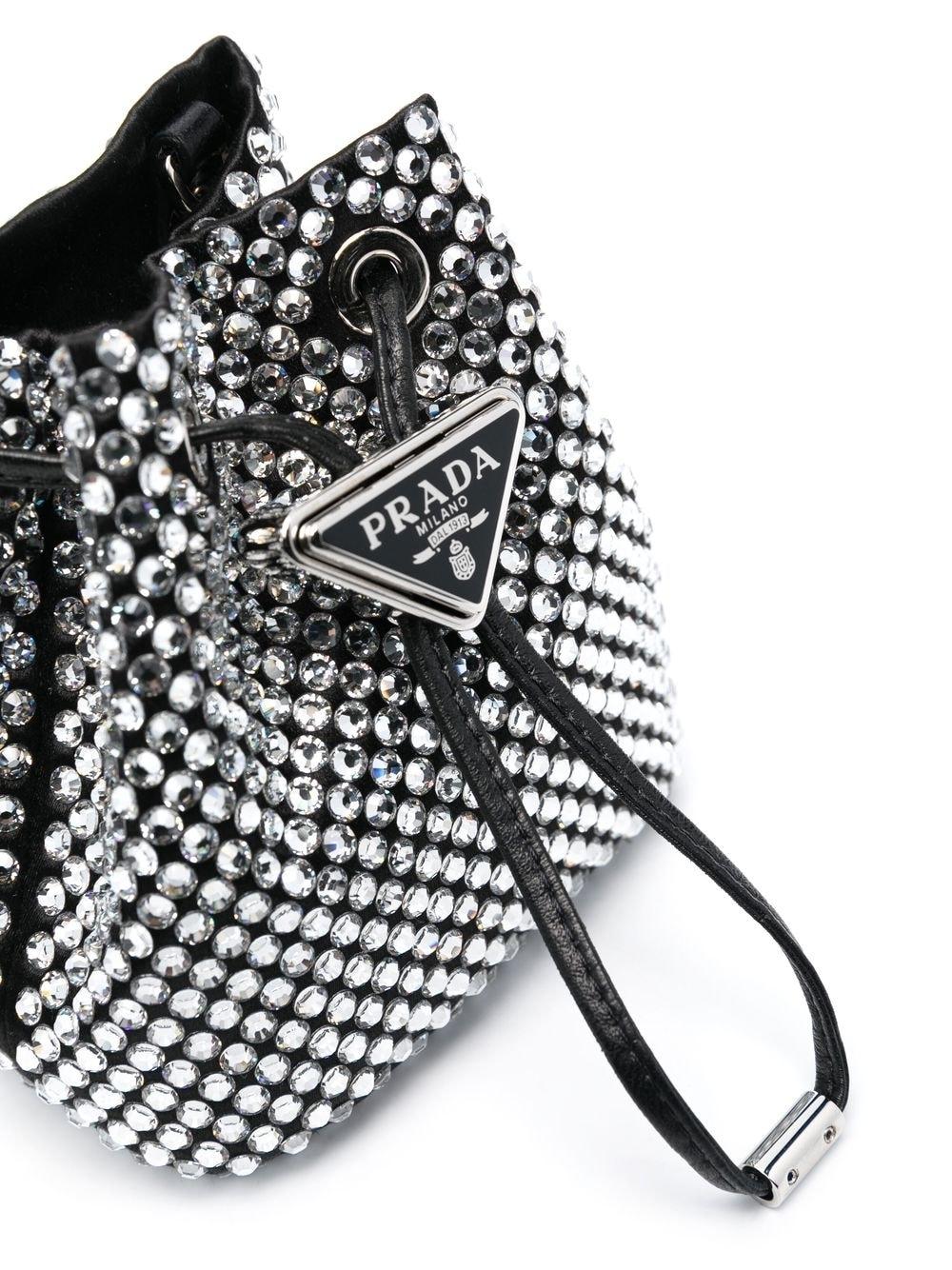 Prada Stud Embellished Logo Plaque Mini Bag in White Lyst Canada