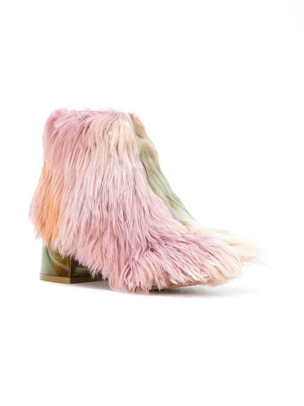 maison margiela fur boots