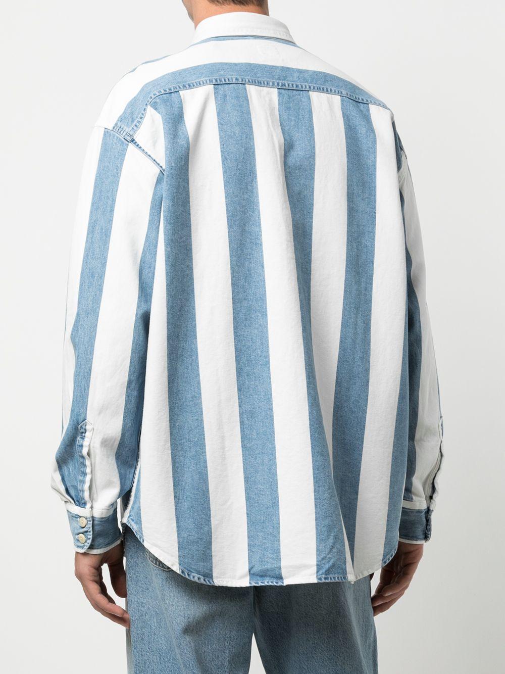 Levi's Barstow Striped Denim Shirt in White for Men | Lyst Canada