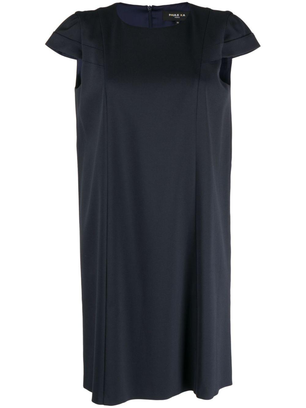 Paule Ka Short-sleeve Zip-fastening Dress in Black | Lyst