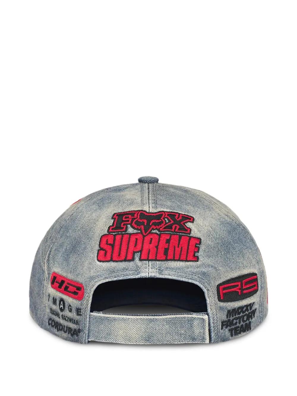 Supreme X Fox Racing Logo-Embroidered Cap in Blue for Men | Lyst