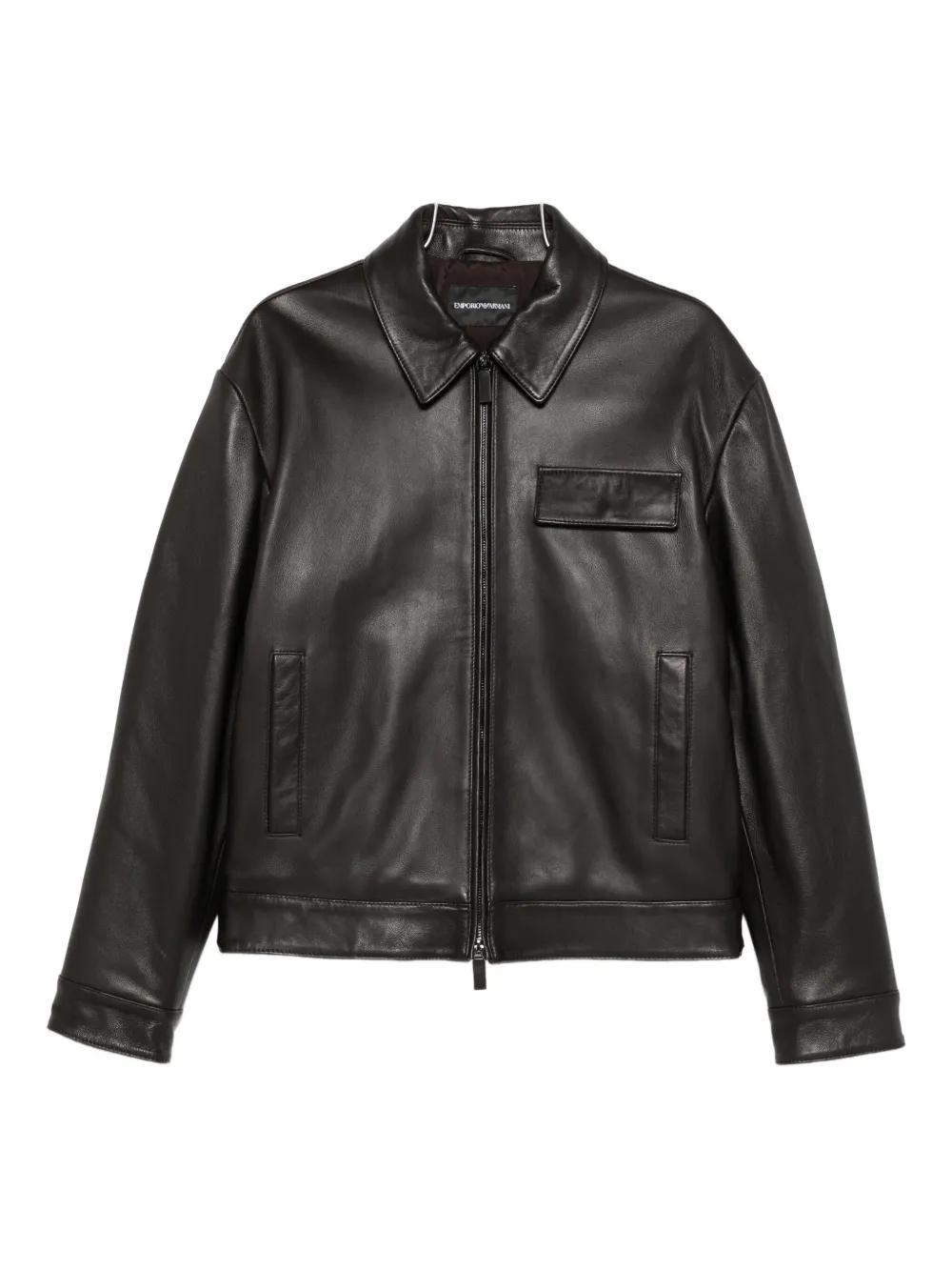 Emporio Armani Leather jackets for Men | Online Sale up to