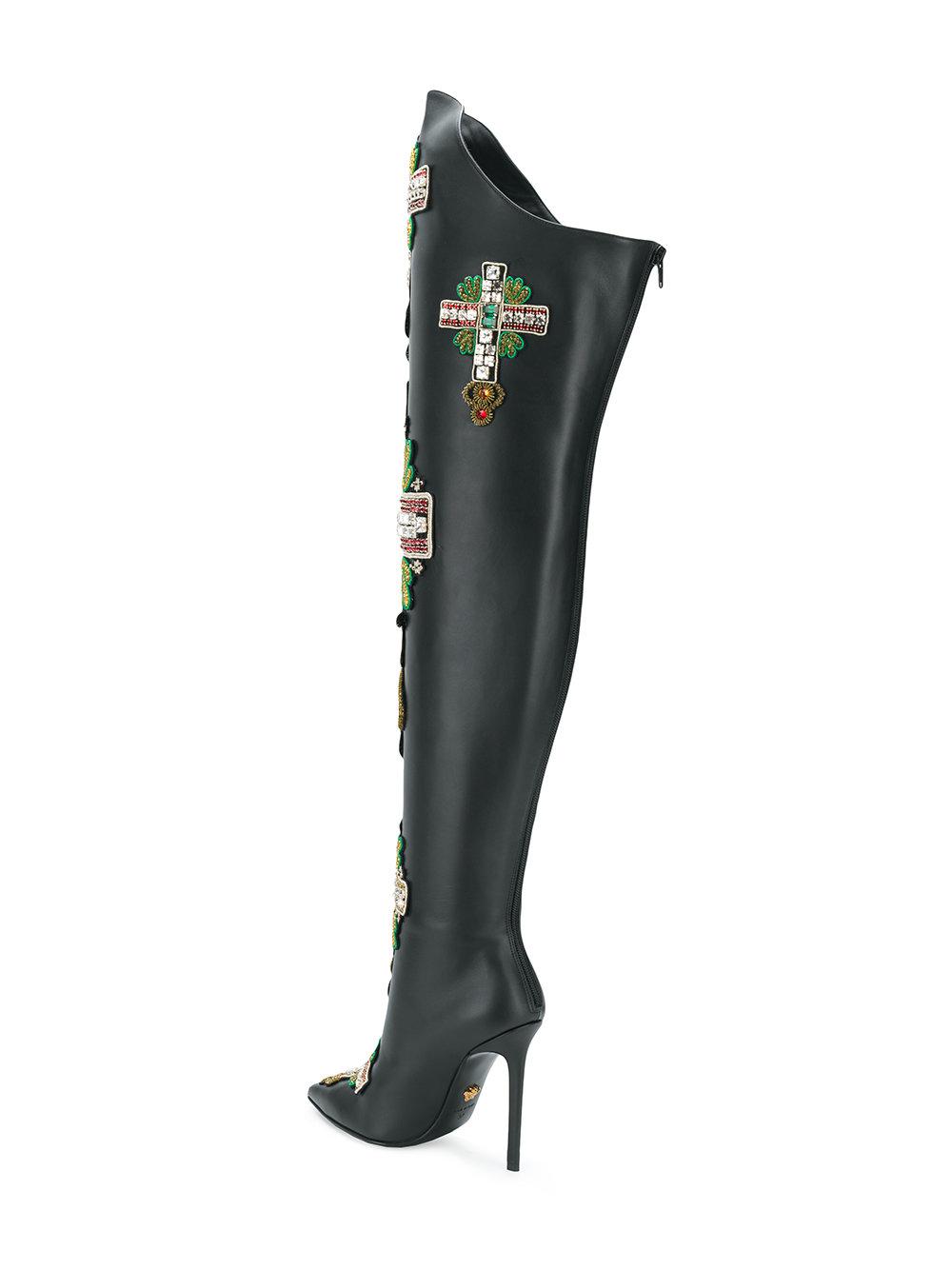 versace cross boots