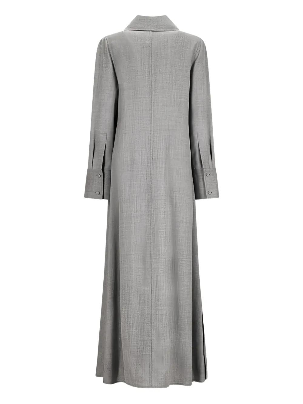 Jil Sander Collar Flared Midi ドレス 70436 auth JIL SANDER pear yellow linen 2023 TIE-NECK MIDI