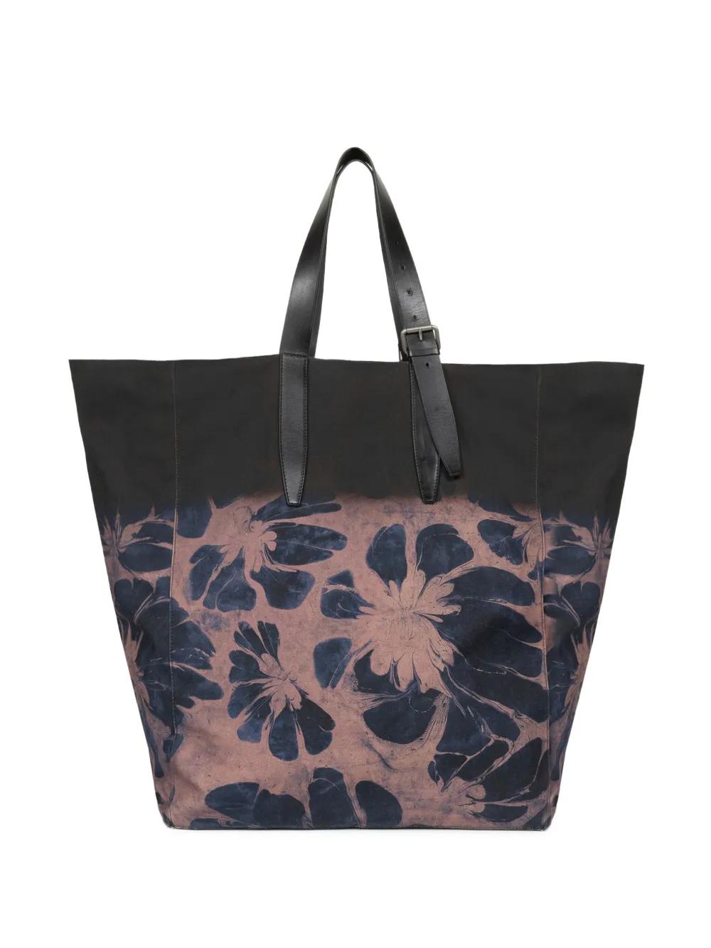 バッグ 90s dries van noten multiple leather bag Dries Van Noten Leather Double Tote Bag in Dark Brown