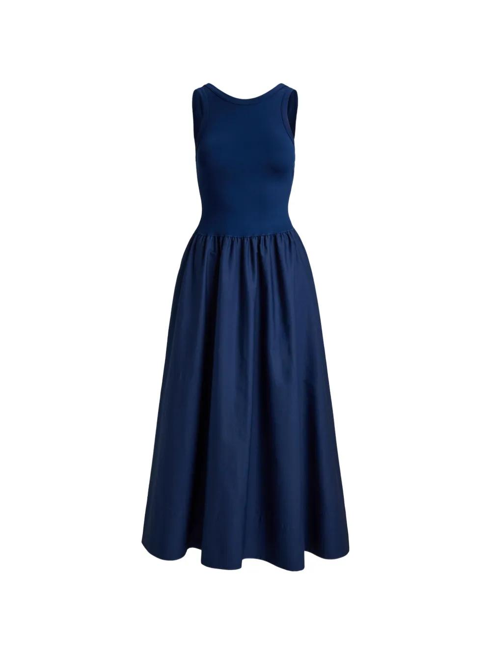 polo fit and flare dress Polo Ralph Lauren Crew Neck Long Sleeve Fit & Flare Dress