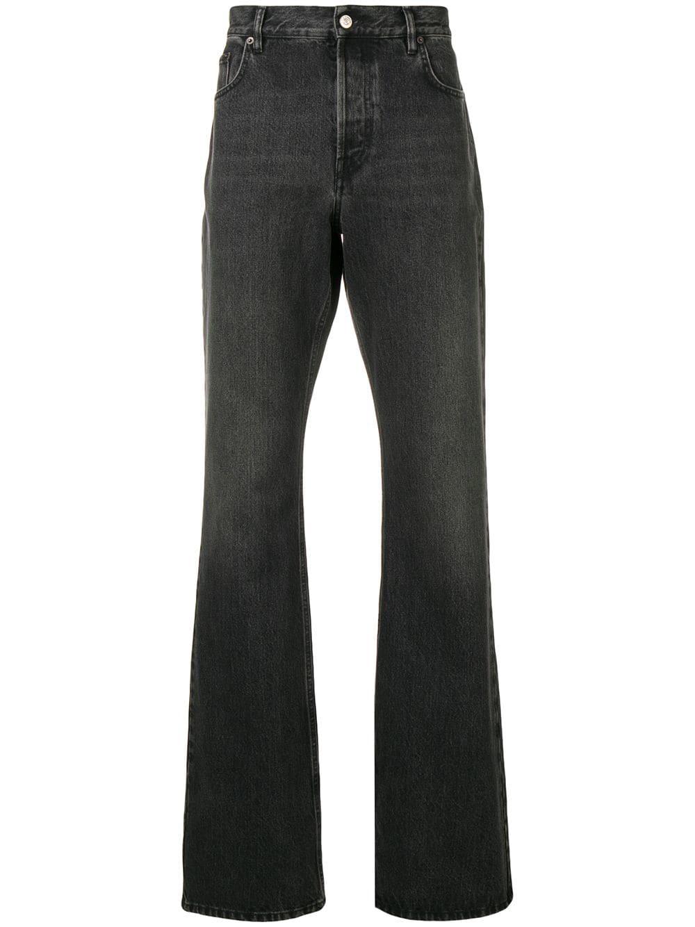 Balenciaga Denim Bootcut Loose Fit Jeans in Black for Men - Lyst