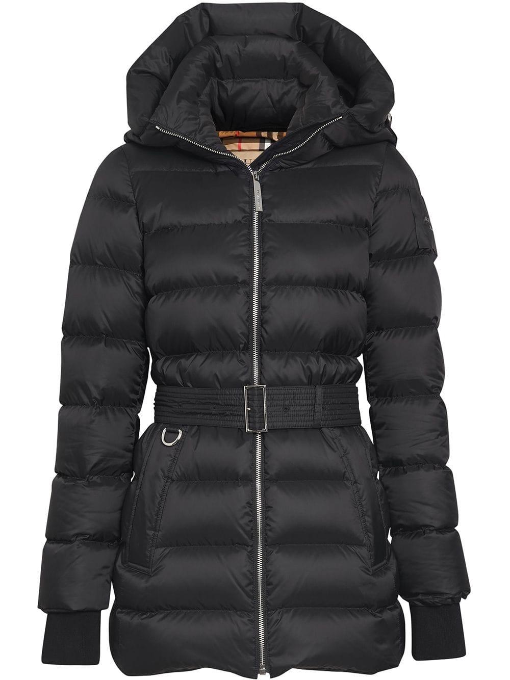 Burberry Synthetic Detachable Hood Downfilled Puffer Coat in Black Lyst