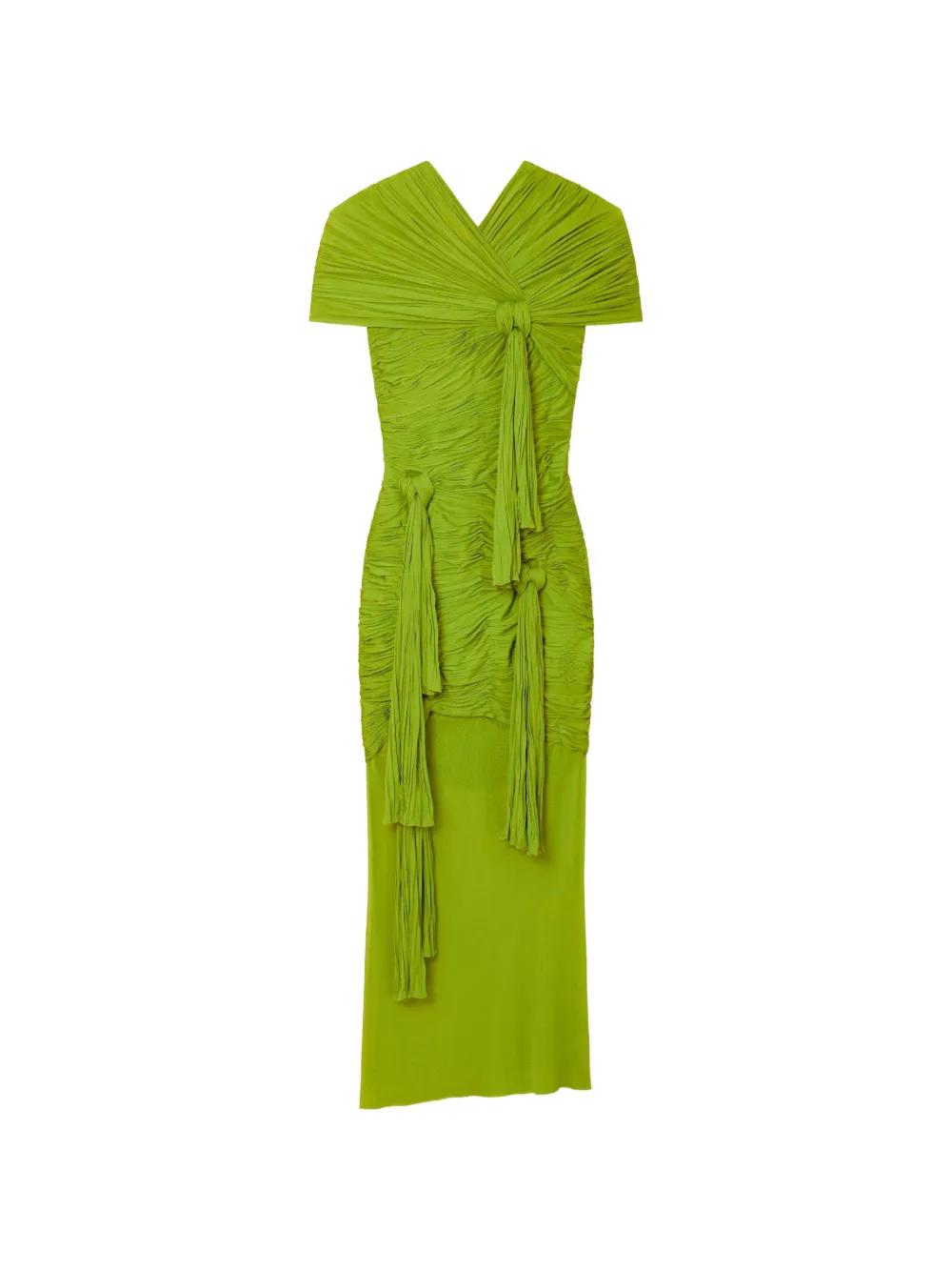 green emerald velvet dress Tory Burch Women's Printed Silk Dress