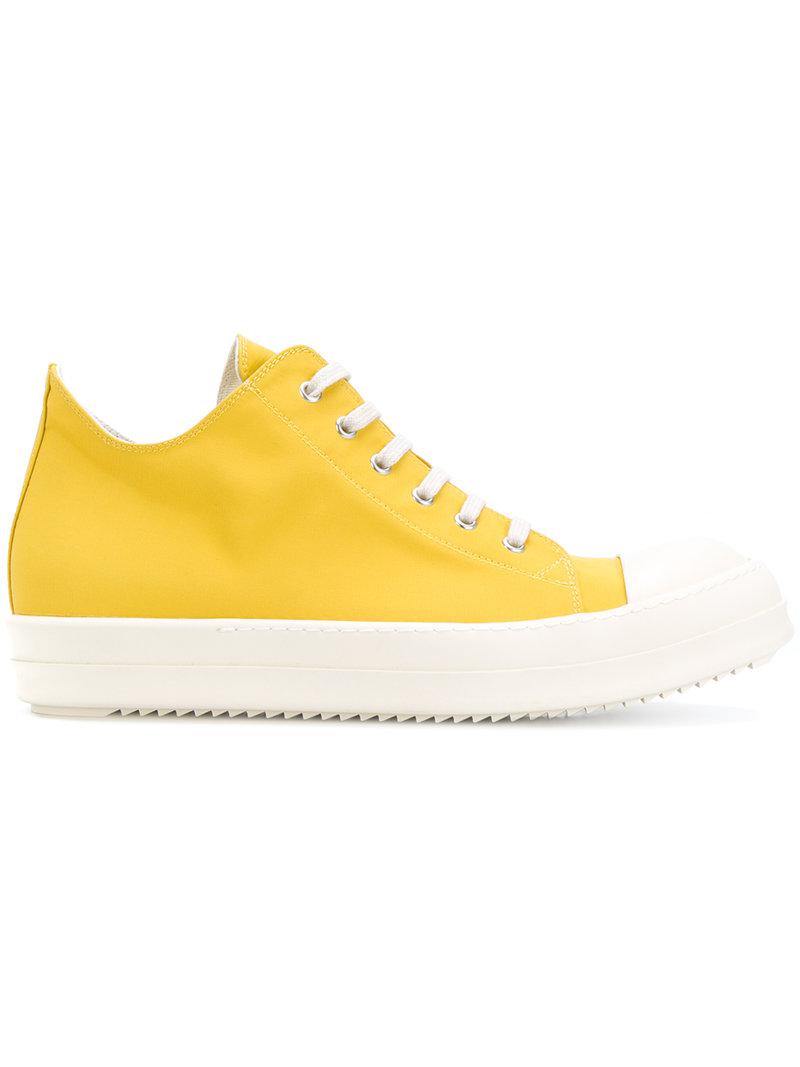 Rick Owens Lace-up Sneakers in Yellow for Men | Lyst