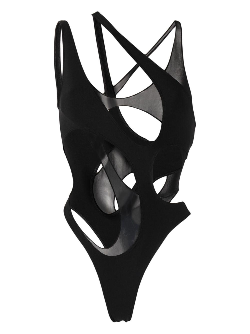 Cutout swimsuit in black - Mugler