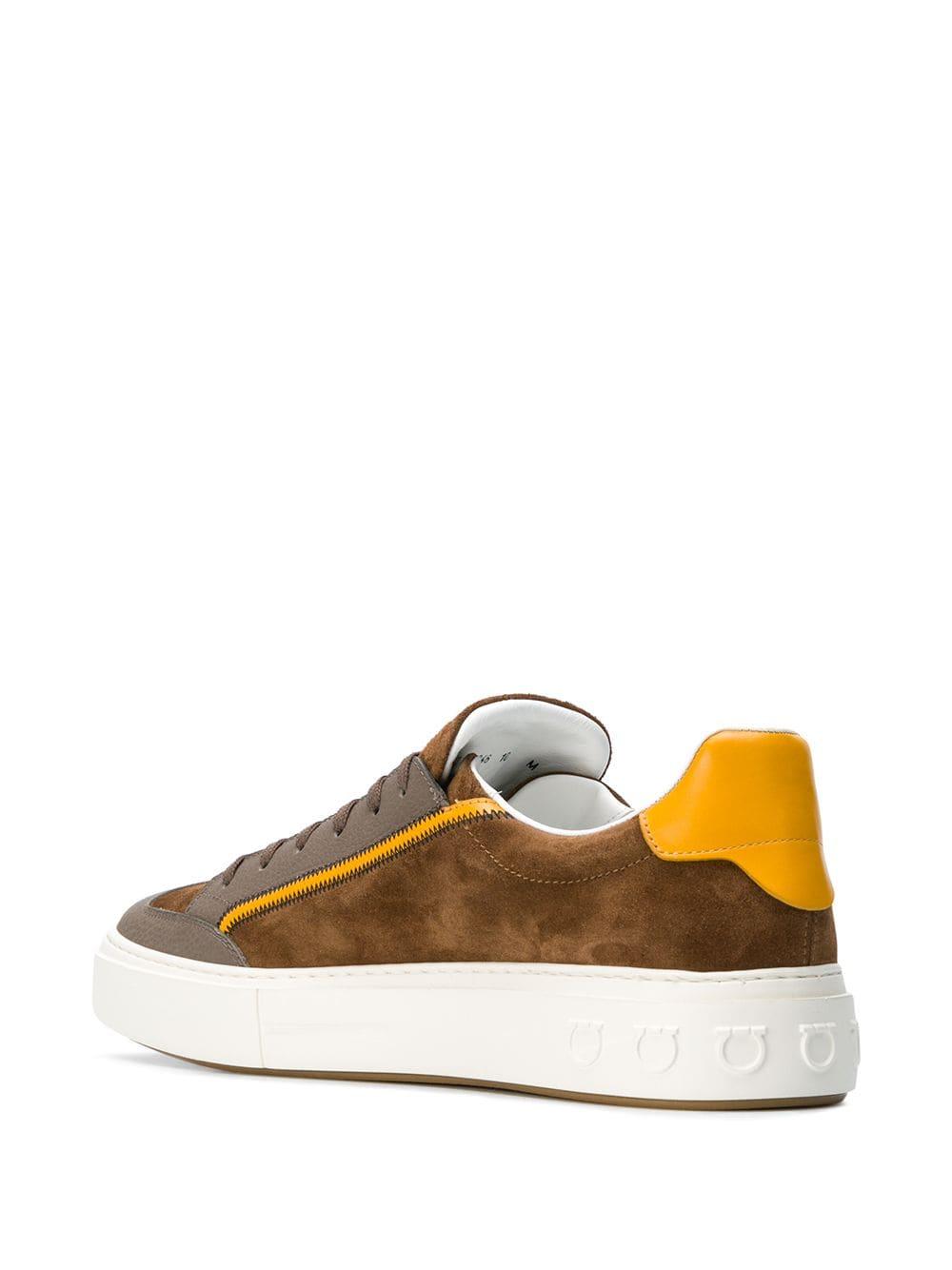 Ferragamo Borg 5 Sneakers in Brown for Men | Lyst