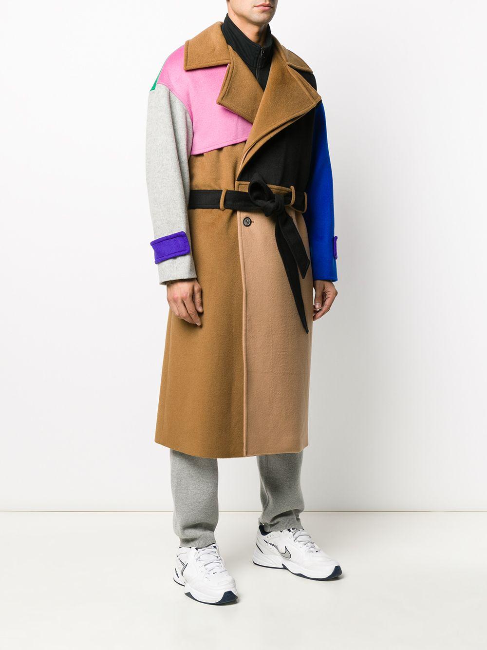 color block long coat