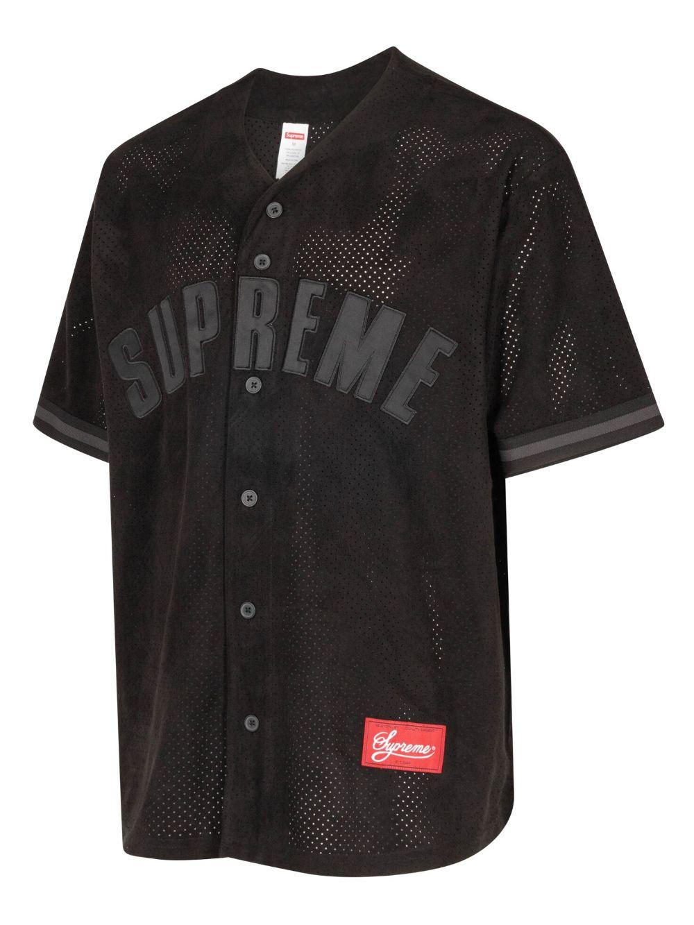 【あはあは】Supreme Mesh Baseball Jersey supreme-black-Ultrasuede-Mesh-