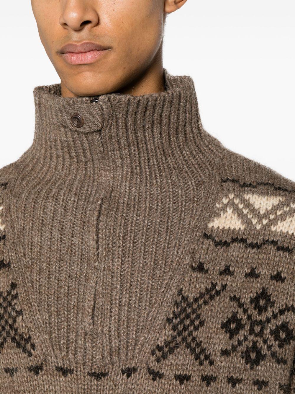 Polo Ralph Lauren Moose Intarsia-Knit Jumper in Grey for Men