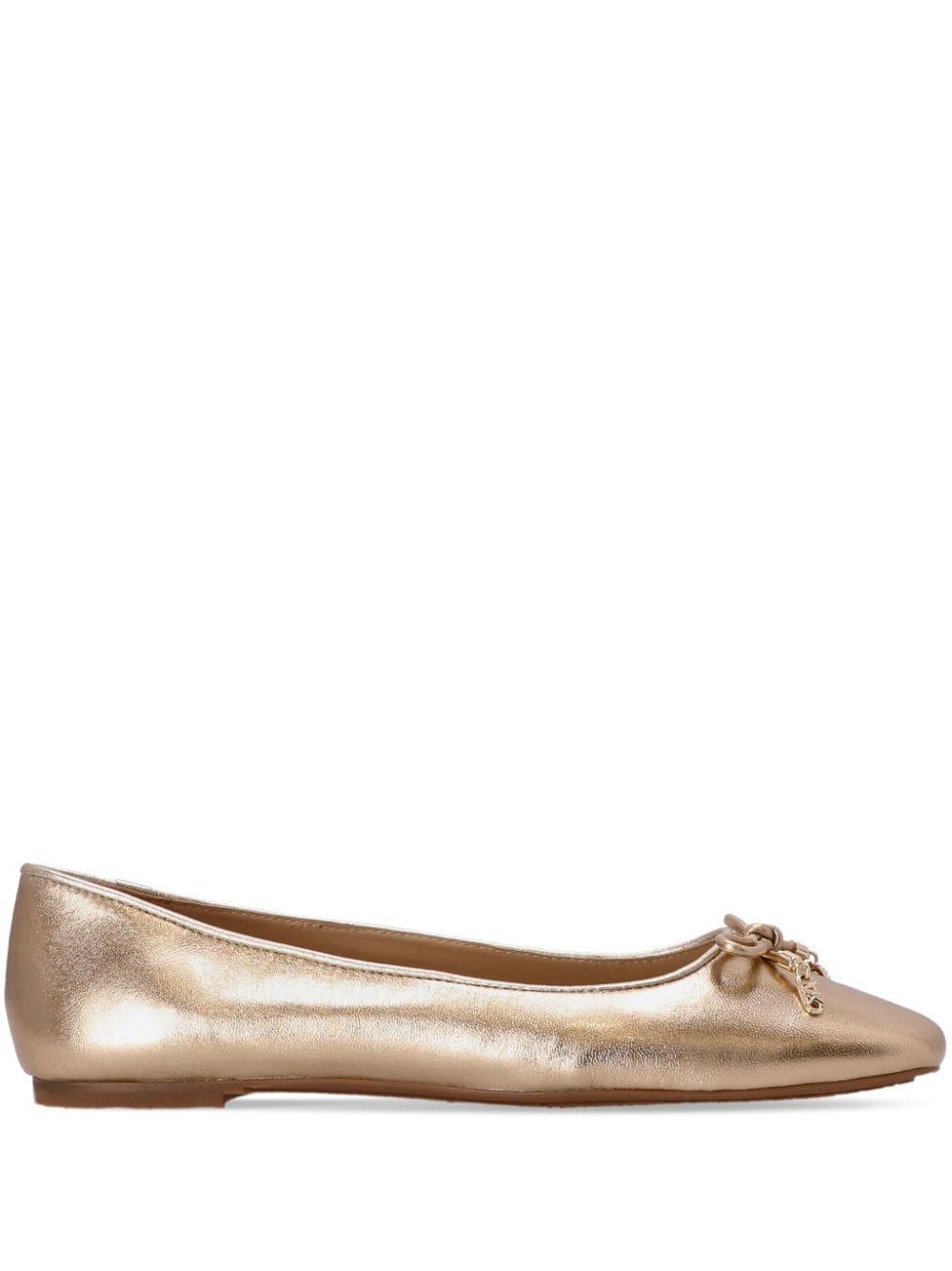 MICHAEL Michael Kors Nori Metallic Ballerina Shoes in Brown | Lyst