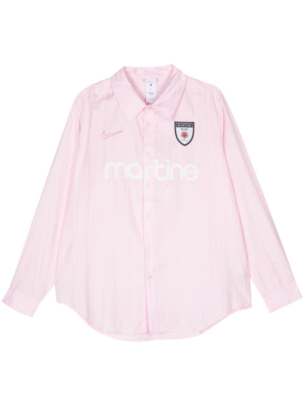 Martine Rose X Nike Logo-appliqué Cotton Shirt in Pink | Lyst UK Martine Rose X Nike Logo-appliqué Cotton Shirt in Pink | Lyst UK