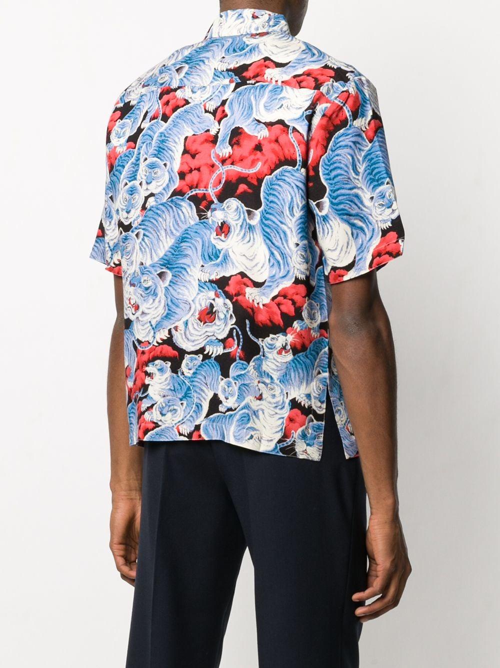blue tiger shirt
