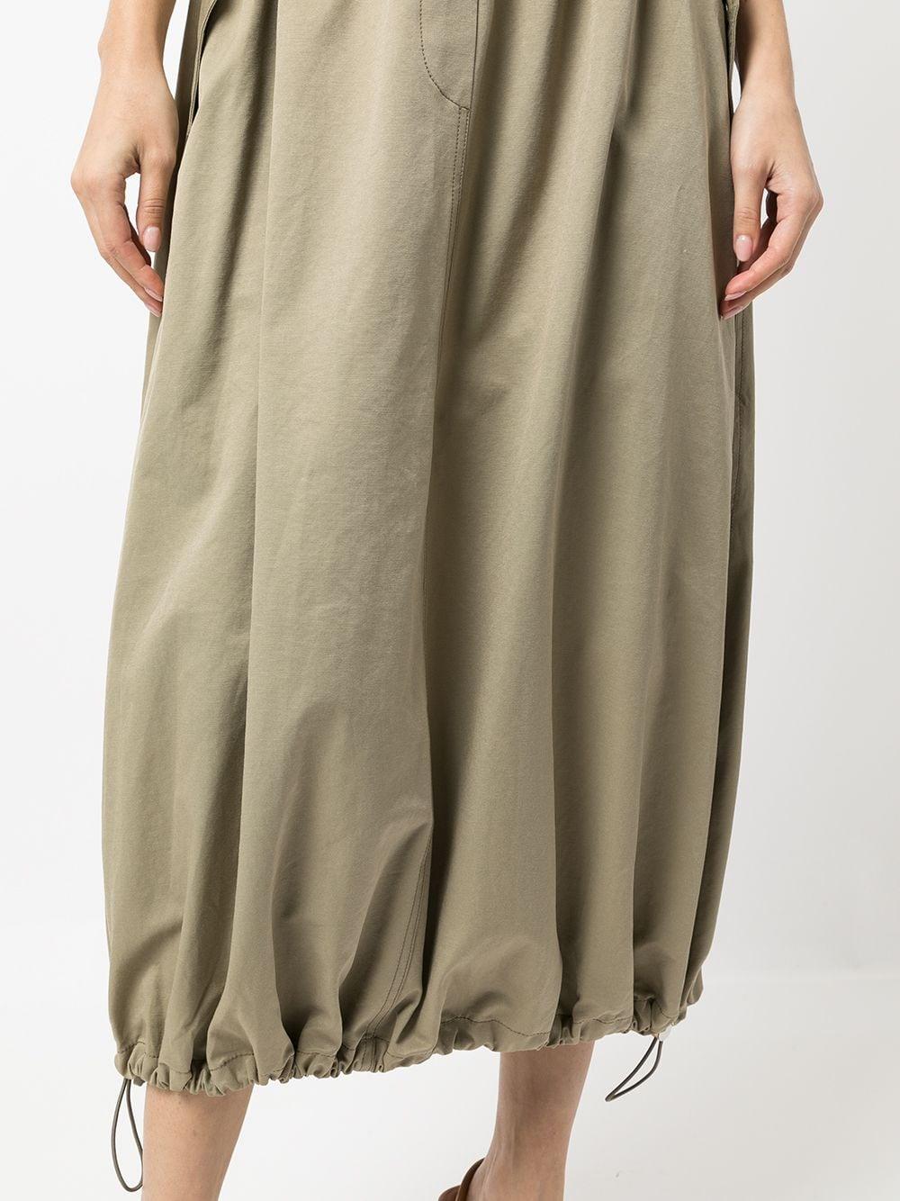 Dion Lee Drawstring Parachute Midi Skirt in Brown | Lyst 