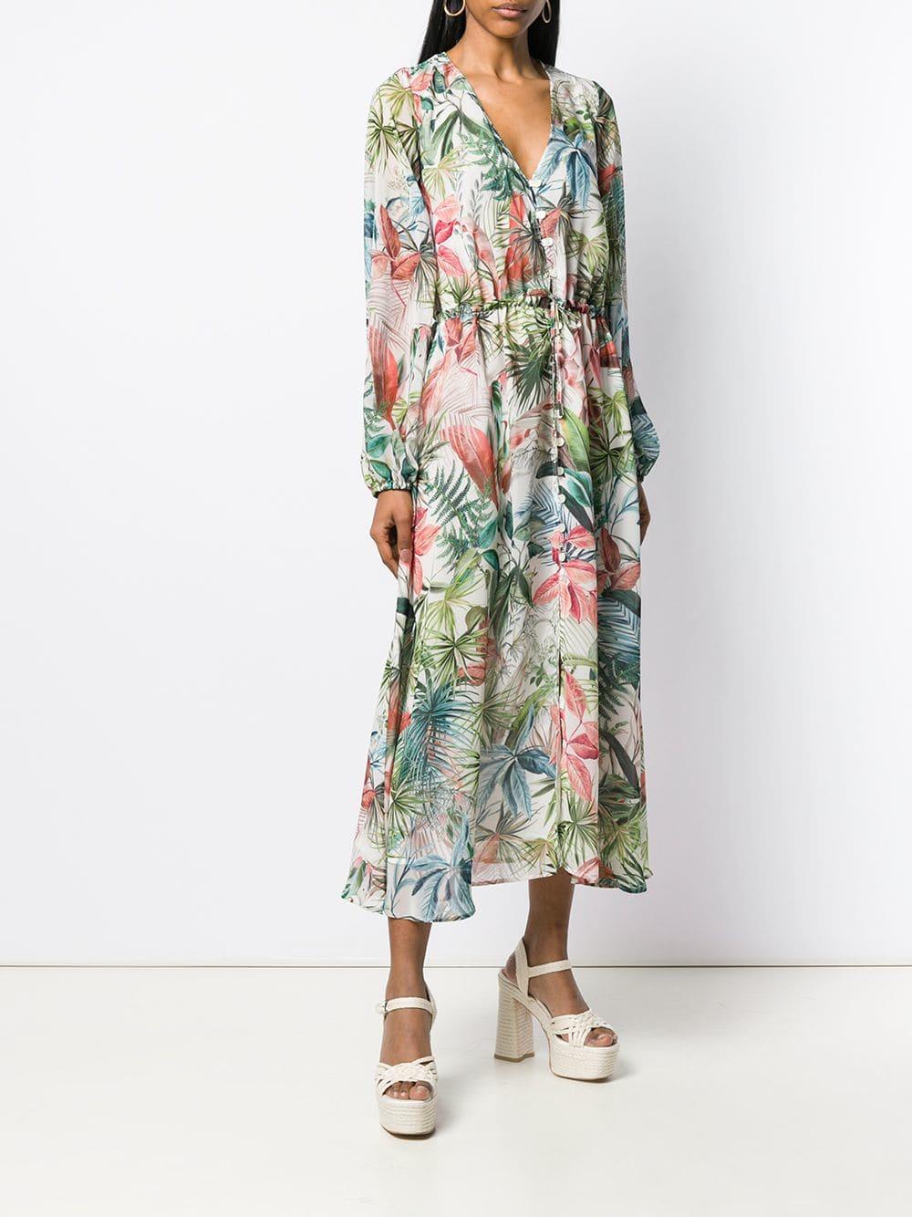 jungle print maxi dress