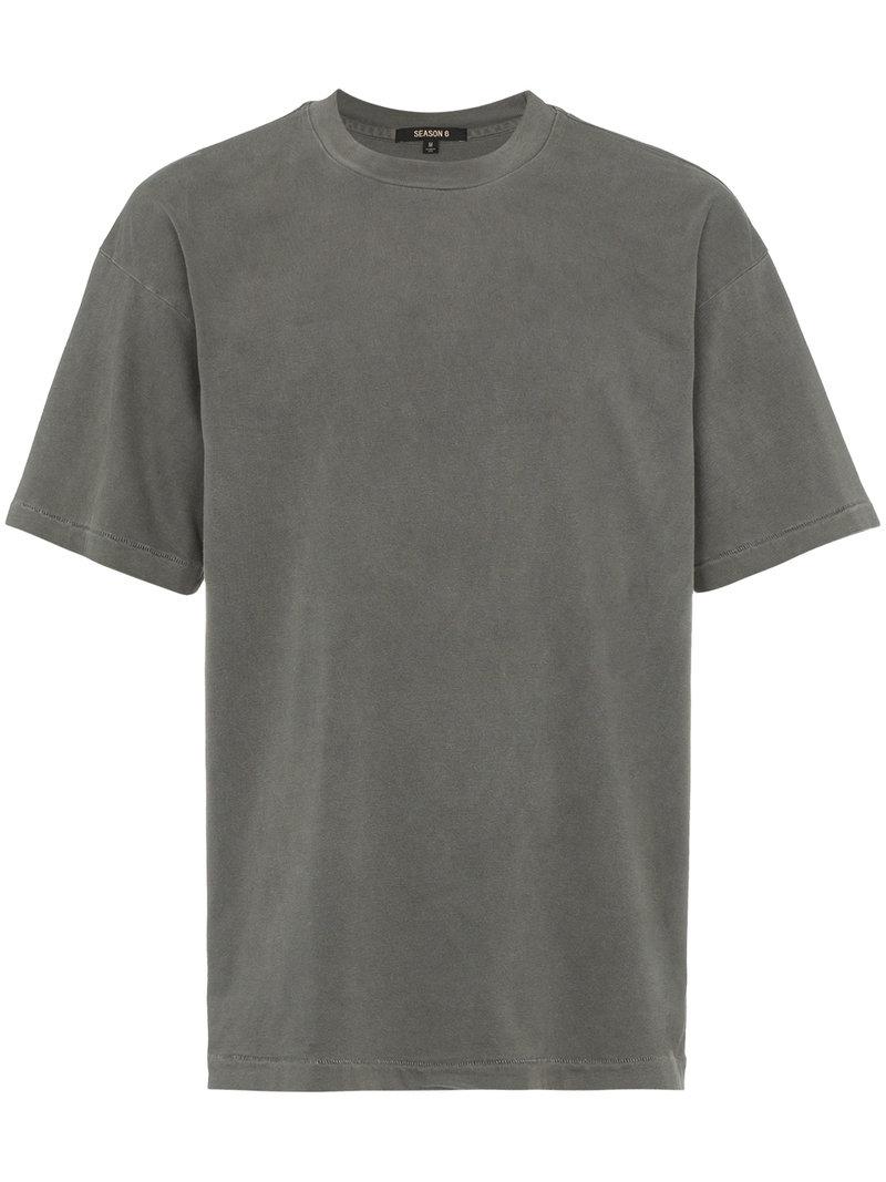 Yeezy Classic Cotton Short Sleeve T Shirt in Gray for Men | Lyst