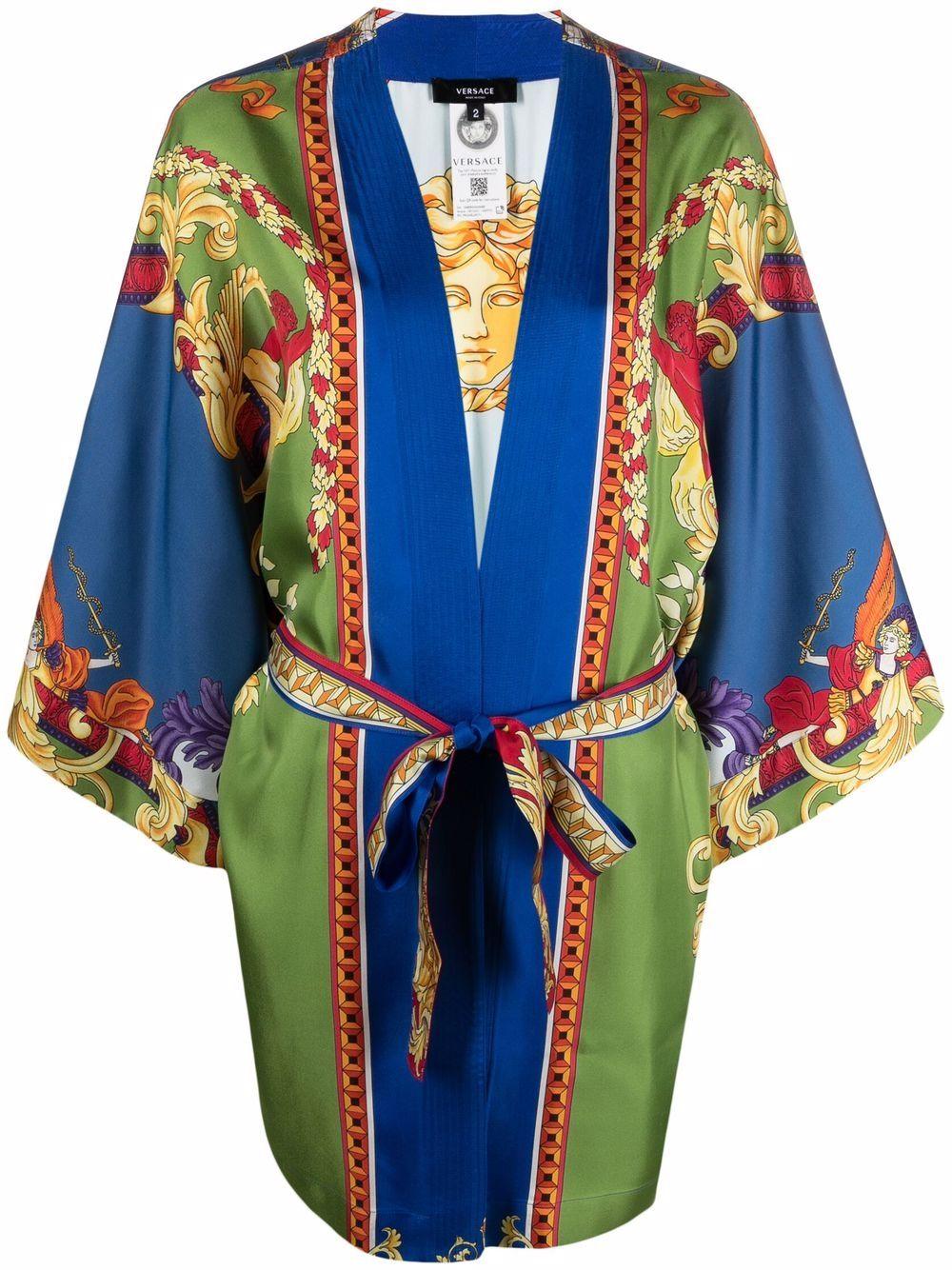 Versace Badjas Met Print in het Blauw | Lyst NL