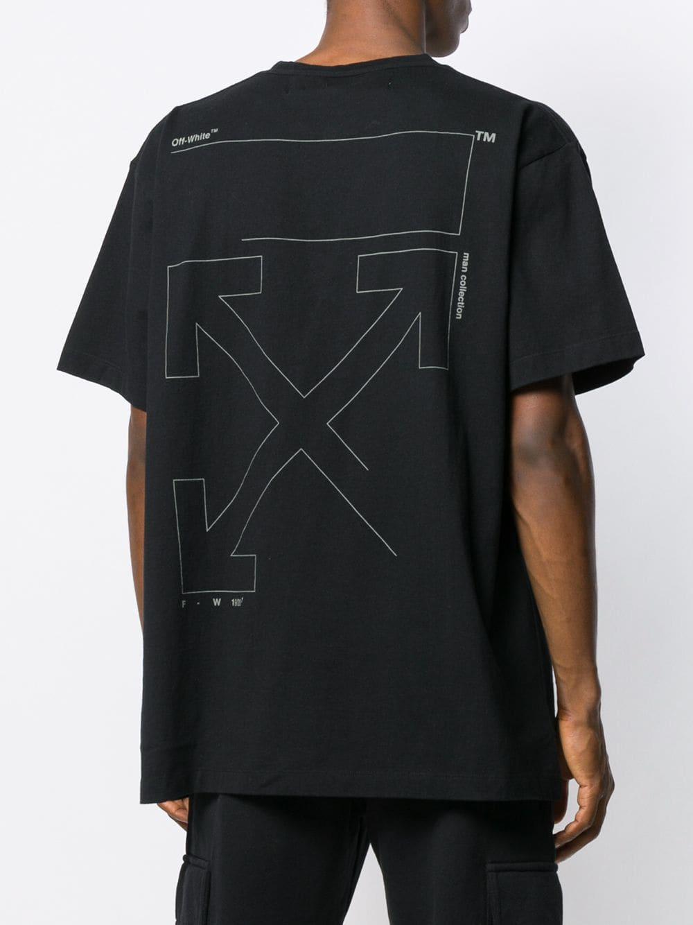 Off-White c/o Virgil Abloh Cross Logo Print T-shirt in Black for Men | Lyst  UK