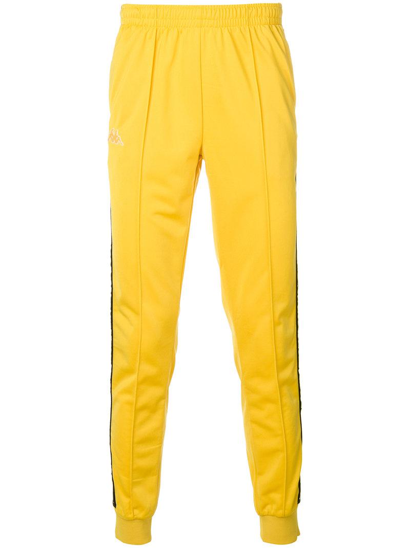 Pantaloni sportivi con banda laterale da Uomo di Kappa in Giallo | Lyst