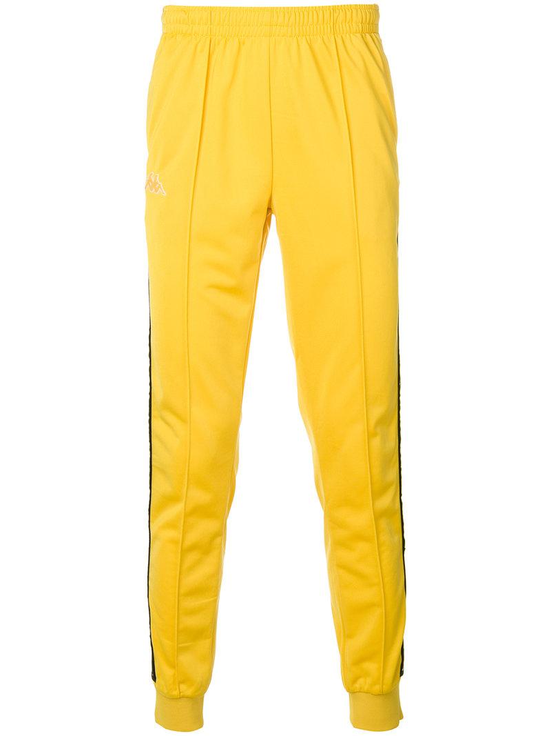 Kappa Side Stripe Track Pants in Yellow & Orange (Yellow) for Men | Lyst