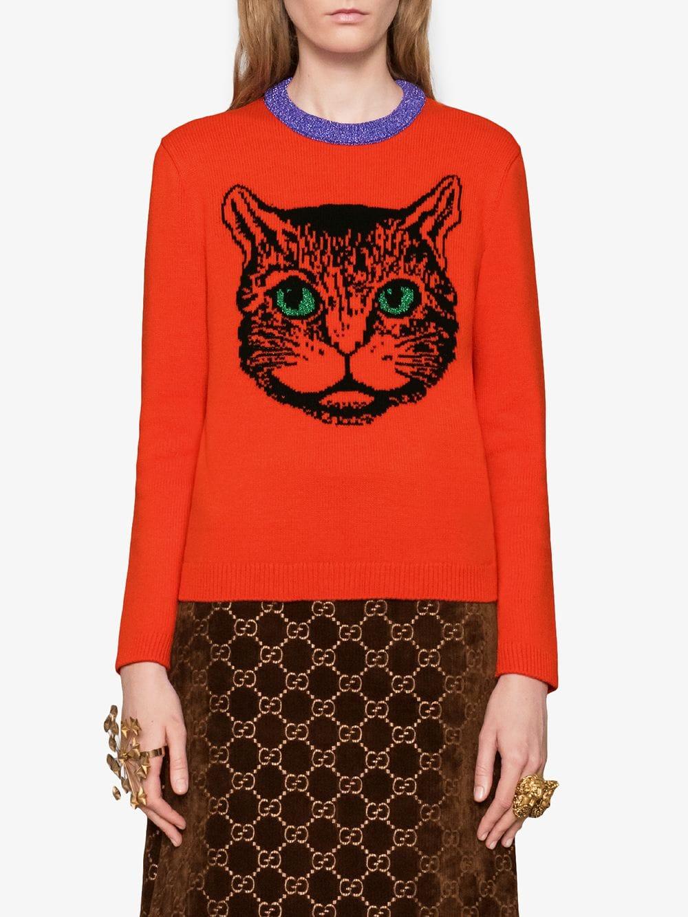 orange cat sweater
